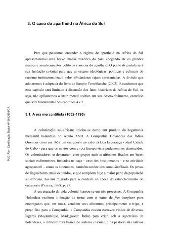 3. O caso do apartheid na África do Sul - PUC Rio