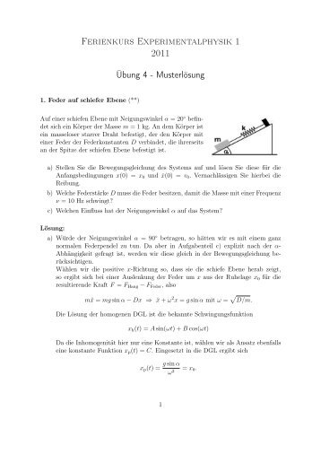 Lösung zum Übungsblatt