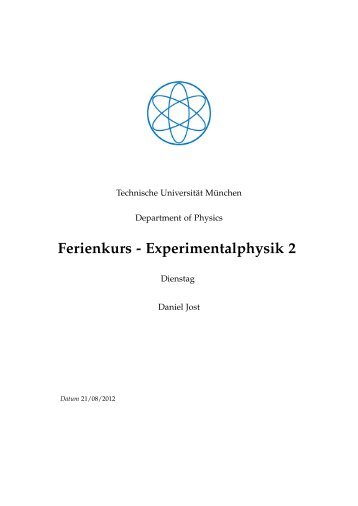 Skript - Physik-Department TU München