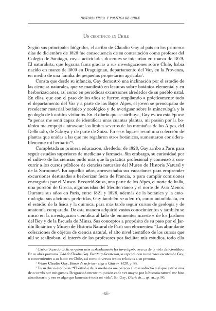 Historia física y política de Chile - Centro de Documentación ...