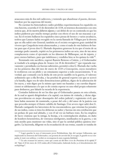 Historia física y política de Chile - Centro de Documentación ...