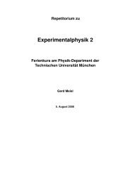 Übungsblatt - Physik-Department TU München