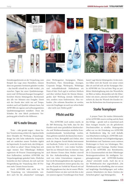 TITELPORTRÄT ADWORK Werbeagentur GmbH TITELSTORY Das