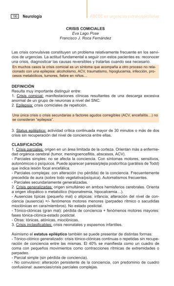 ABCDE en urgencias extrahospitalarias Neurología