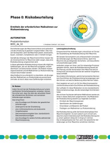 Produktinformation PI DE CCAX Risikobeurteilung - Phoenix Contact