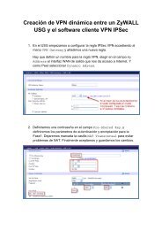 Configurar la VPN del USG para aceptar Clientes Software ... - ZyXEL