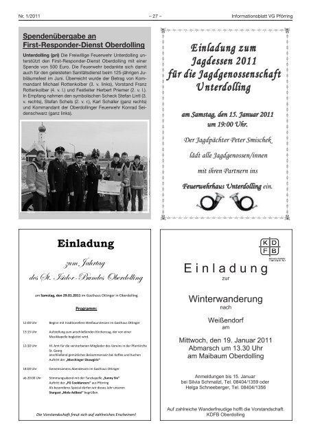 Informationsblatt-2011-01 - Markt Pförring