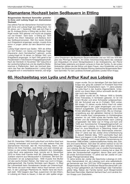 Informationsblatt-2011-01 - Markt Pförring