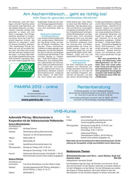 Informationsblatt-2013-02 - Markt Pförring