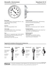 Bimetallic- thermometer Datasheet 34.10