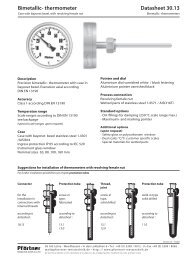 Bimetallic- thermometer Datasheet 30.13