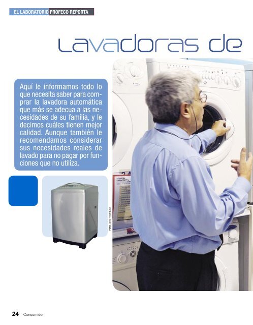 Lavadoras de ropa automáticas - Profeco