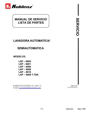 9006 lap – 9008 lap – 9010 lap – 9009 t-tek - Talleres de Servicio ...
