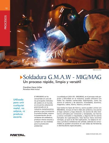 Soldadura G.M.A.W - MIG/MAG - Revista Metal Actual