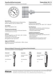 Gasdruckthermometer Datenblatt 40.12