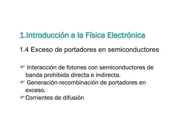 1.Introducci 1.Introducción n a la Física F sica Electrónica Electr nica