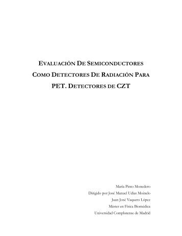 evaluación de semiconductores como detectores de radiación para ...