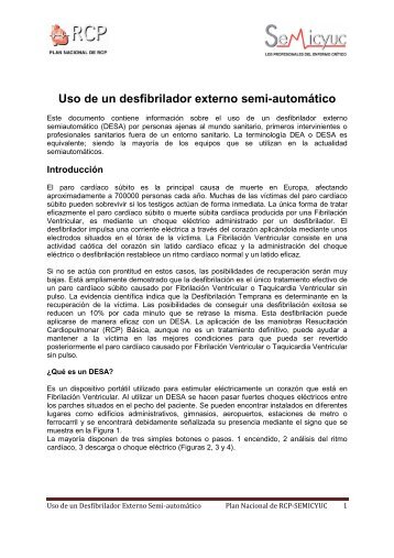 Form Uso de un desfibrilador externo automático SEMICYUC.d–