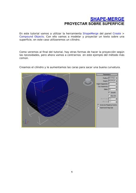 shape-merge proyectar sobre superficie