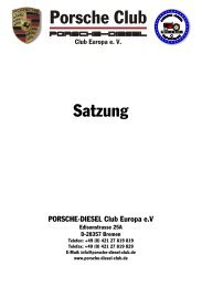 Satzung PDCE - des PORSCHE-DIESEL-Club Europa eV