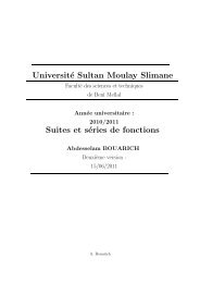Suites et series de fonction - Faculté des Sciences et Techniques