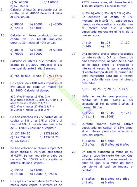 TEORIA DE CONJUNTOS I - MATEMATICAS EJERCICIOS ...