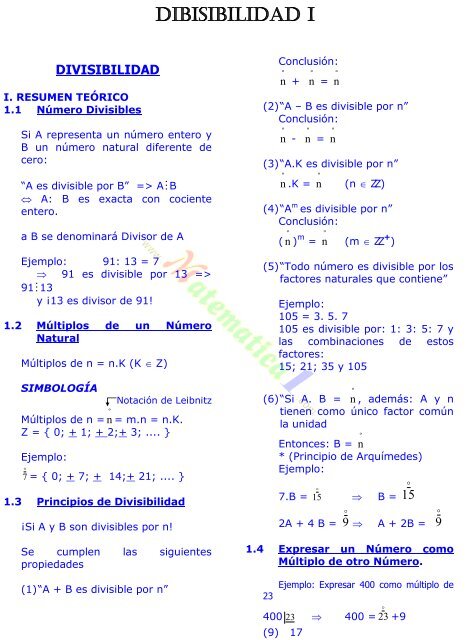 TEORIA DE CONJUNTOS I - MATEMATICAS EJERCICIOS ...