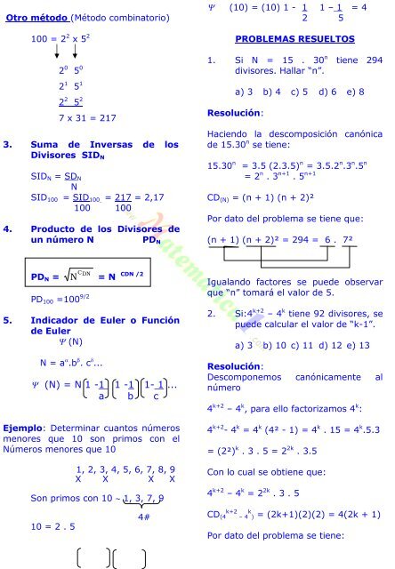 TEORIA DE CONJUNTOS I - MATEMATICAS EJERCICIOS ...