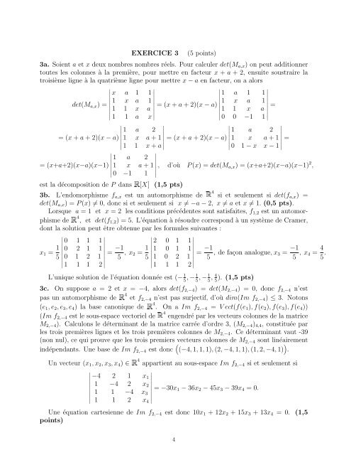 Corrigé - Département de Mathématiques d'Orsay