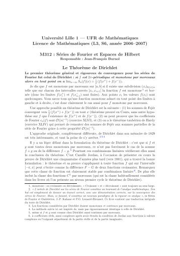 Théorème de Dirichlet - Burnol, Jean-François - Free