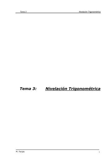 Tema 3: Nivelación Trigonométrica - OCW UPM