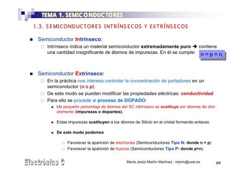 TEMA 1. SEMICONDUCTORES - OCW Usal