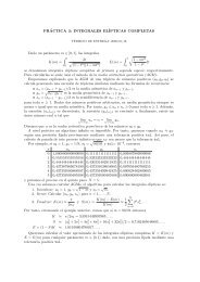 INTEGRALES ELÍPTICAS COMPLETAS Dado un parámetro m ∈ [0,1]