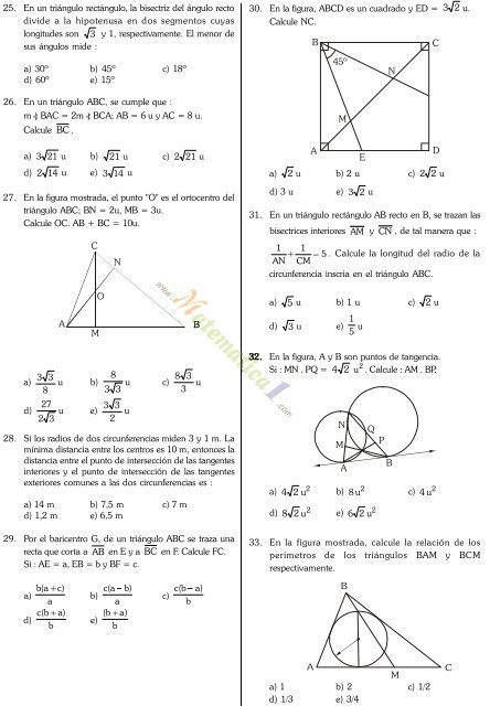 14. Del punto medio P