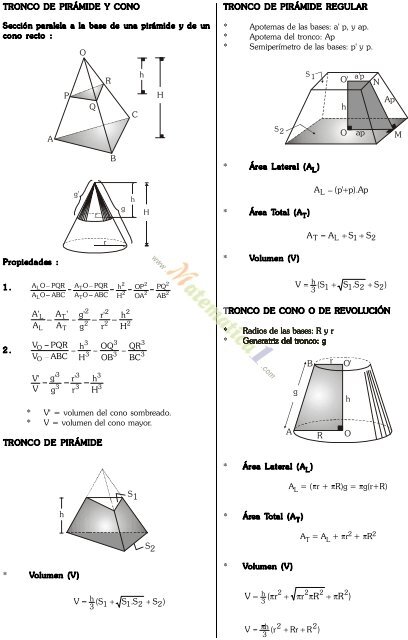 TRONCO DE PIRÁMIDE Y CON