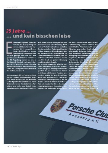 25 Jahre PC Augsburg - Porsche Club Deutschland