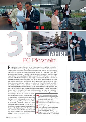 Porsche Club Life Magazin 4/06 - PC Pforzheim