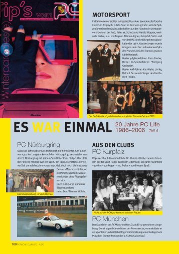 20 Jahre PC Life Magazin - Porsche Club Deutschland