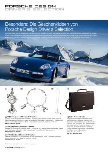 Die Geschenkideen von Porsche Design Driver's Selection.
