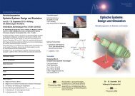 Optische Systeme: Design und Simulation - Photonics BW eV