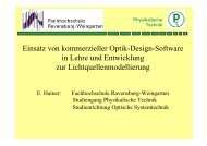 Einsatz von kommerzieller Optik-Design ... - Photonics BW eV