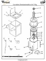 Lavadora Semiautomática de 5 Kg. - Whirlpool