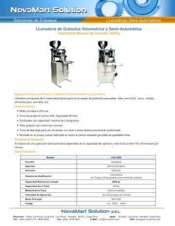 GLS-2000 Llenadora de Granulos Semi-Automatica.pub - NovaMart ...