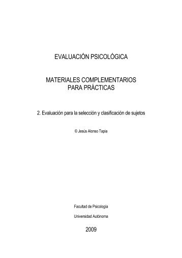 eval seleccion.pdf - Universidad Autónoma de Madrid