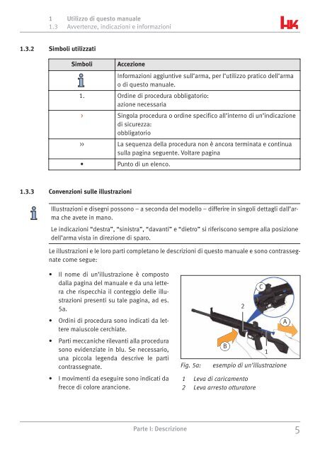 Manuale istruzioni Fucile semiautomatico MR223 - Bignami