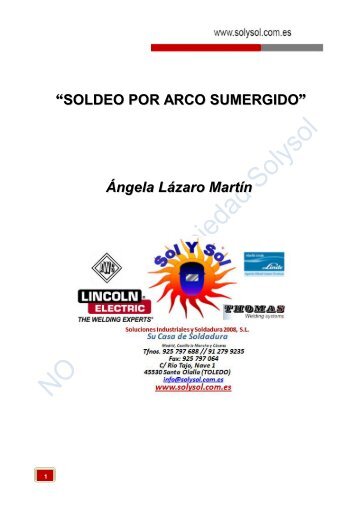 “SOLDEO POR ARCO SUMERGIDO” Ángela Lázaro Martín - Solysol