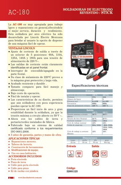 soldadoras de electrodo - Lincoln Electric México