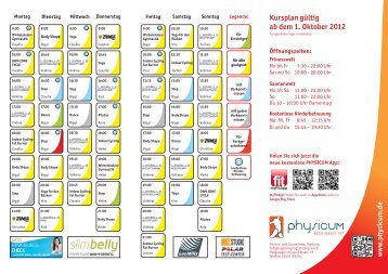 Aktueller Kursplan - Physicum Marburg