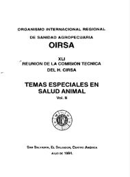 TEMAS ESPECIALES EN SALUD ANIMAL - oirsa