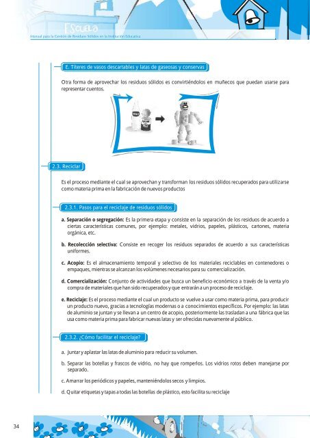 Manual para la Gestión de Residuos Sólidos en - BVSDE Desarrollo ...